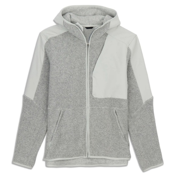Lululemon M Mens Tundra Trek Full Zip Fleece Wool Jacket Fuzzy Grey - Picture 1 of 11